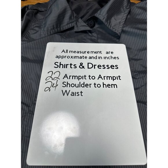 Christopher & Banks Button-Up Striped Long Sleeve Jacket Womens Size M - Picture 10 of 10